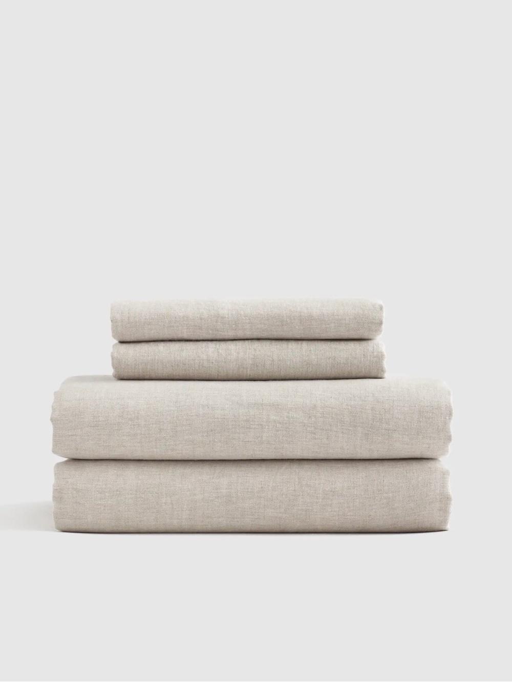 Quince NWOT European Linen Sheet Set in Natural Chambray Twin 045